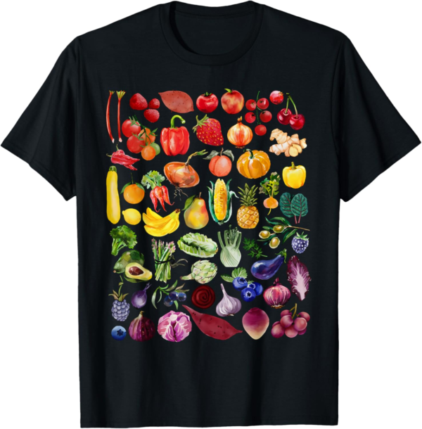 Rainbow Fruit And Vegetable Vegans Gardeners Vegetarian Day ... - Image 2